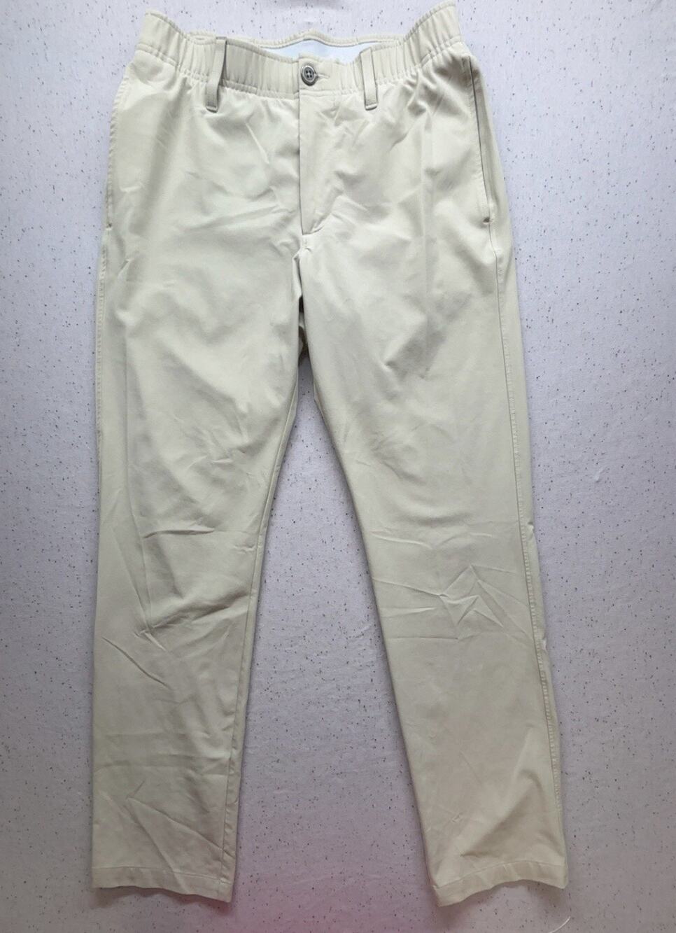 Under Armour UA Drive Performance Golf Pants Mens Light Khaki Stone 30x32 30/32